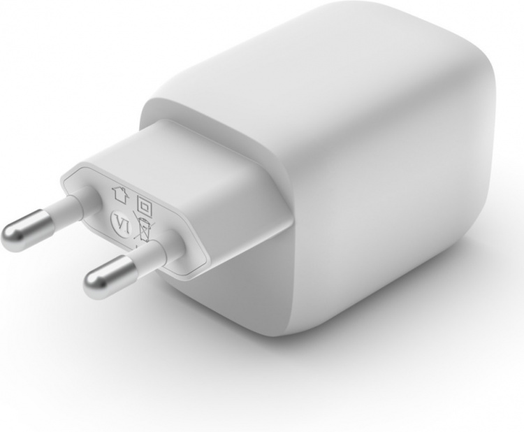 Belkin Boost Charge Pro Dual Port USB-C GaN 65 W PD 3.0 -verkkovirtalaturi, valkoinen Belkin Boost Charge Pro Dual Port USB-C GaN 65 W PD 3.0 -verkkovirtalaturi, valkoinen