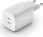 Belkin Boost Charge Pro Dual Port USB-C GaN 65 W PD 3.0 -verkkovirtalaturi, valkoinen Belkin Boost Charge Pro Dual Port USB-C GaN 65 W PD 3.0 -verkkovirtalaturi, valkoinen