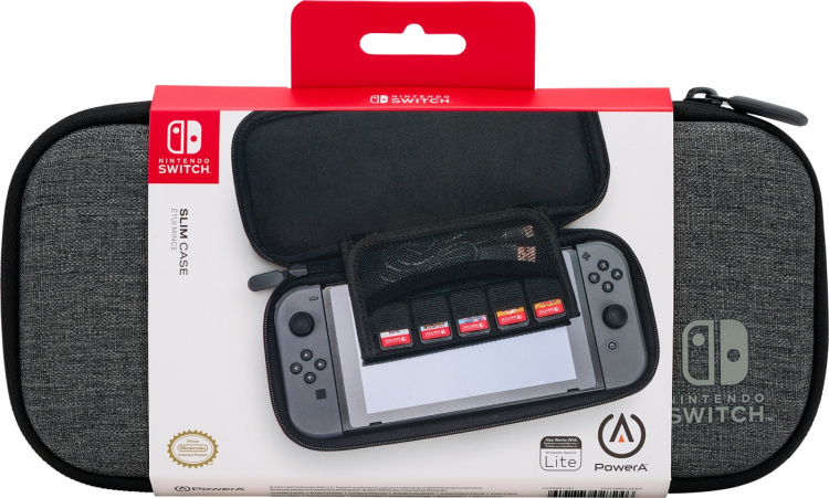 PowerA Slim Case Charcoal beschermhoes, Nintendo Switch