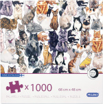 Peliko Cats pussel, 1000 bitar Peliko Cats pussel, 1000 bitar