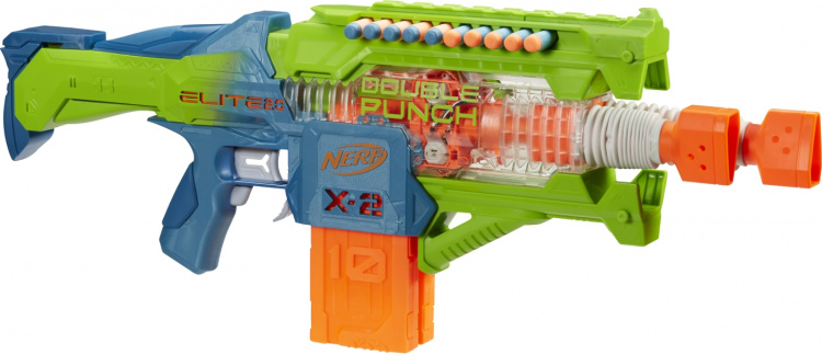 NERF Elite 2.0 Blaster Double Punch - skumprojektilpistol