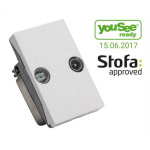 Triax Vägguttag FM/TV TD 260E Vit