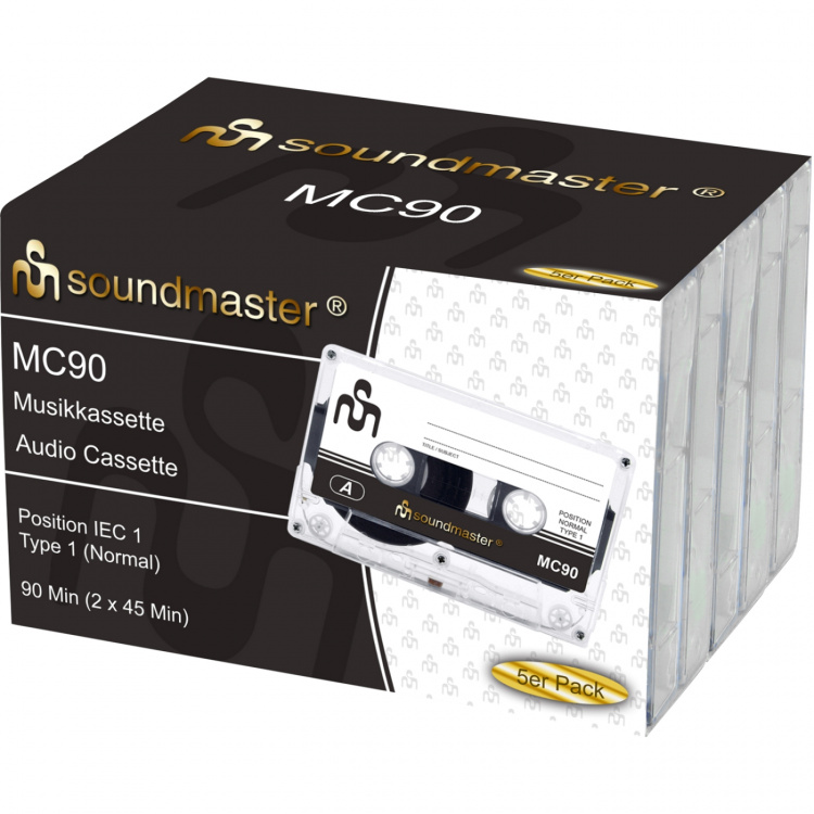 Soundmaster MC905P IEC1 90 minuters kassettband 5-pack