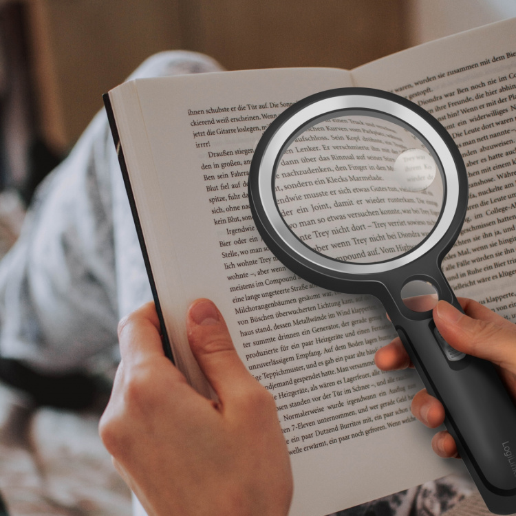 LogiLink Förstoringsglas Ø9cm med LED-belysning LogiLink Förstoringsglas Ø9cm med LED-belysning