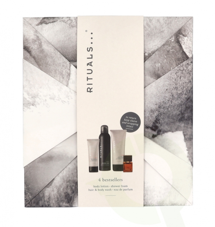 Rituals Homme Set 485 ml Edp Spray 15ml/Shower Foam 200ml/Sport 2-In-1 Hair & Body Wash 200ml/Body Lotion 70ml