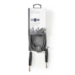 Nedis Mono-Audiokabel | 6,35 mm Male | 6,35 mm Male | Vernikkeld | 3.00 m | Rond | PVC