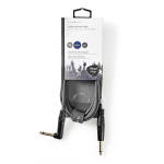 Nedis Mono-Audiokabel | 6,35 mm Male | 6,35 mm Male | Vernikkeld | 3.00 m | Rond | PVC