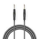 Nedis Mono-Audiokabel | 6,35 mm Male | 6,35 mm Male | Vernikkeld | 3.00 m | Rond | PVC