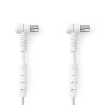 Nedis Coaxkabel | IEC (Coax) Male | IEC (Coax) Female | Vernikkeld | 120 dB | 75 Ohm | Viervoudig Afgeschermd | 1.50 m | Rond | PVC | Wit | Doos Nedis Coaxkabel | IEC (Coax) Male | IEC (Coax) Female | Vernikkeld | 120 dB | 75 Ohm | Viervoudig Afgeschermd | 1.50 m | Rond | PVC | Wit | Doos
