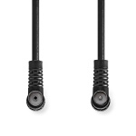 Nedis Coaxkabel | IEC (Coax) Male | IEC (Coax) Female | Vernikkeld | 120 dB | 75 Ohm | Viervoudig Afgeschermd | 1.50 m | Rond | PVC | Zwart | Label