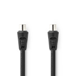 Nedis Coaxkabel | IEC (Coax) Male | IEC (Coax) Male | Vernikkeld | 90 dB | 75 Ohm | Dubbel Afgeschermd | 1.50 m | Rond | PVC | Zwart | Label Nedis Coaxkabel | IEC (Coax) Male | IEC (Coax) Male | Vernikkeld | 90 dB | 75 Ohm | Dubbel Afgeschermd | 1.50 m | Rond | PVC | Zwart | Label