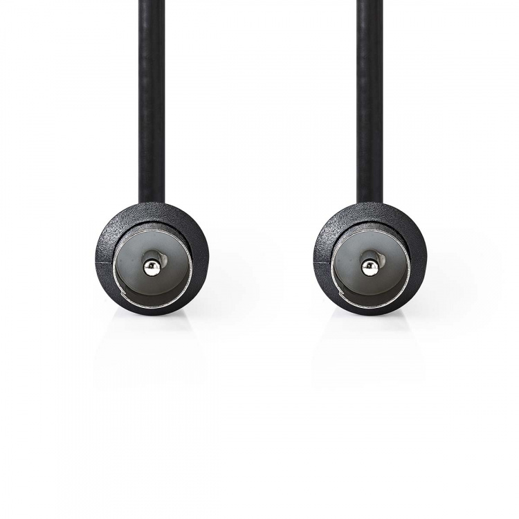 Nedis Coaxkabel | IEC (Coax) Male | IEC (Coax) Male | Vernikkeld | 90 dB | 75 Ohm | Dubbel Afgeschermd | 1.50 m | Rond | PVC | Zwart | Label Nedis Coaxkabel | IEC (Coax) Male | IEC (Coax) Male | Vernikkeld | 90 dB | 75 Ohm | Dubbel Afgeschermd | 1.50 m | Rond | PVC | Zwart | Label