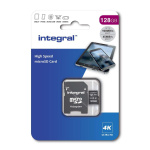 Integral 128 GB High Speed microSDHC/XC V30 UHS-I U3-geheugenkaart Integral 128 GB High Speed microSDHC/XC V30 UHS-I U3-geheugenkaart
