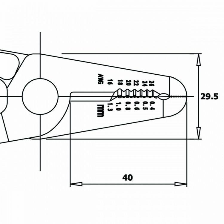Piergiacomi Schaar, draadstripper, tang in één gereedschap