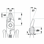 Piergiacomi Sterke zijkniptang