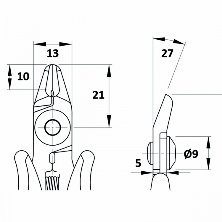 Piergiacomi Sterke zijkniptang