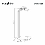 Nedis Speakerbeugel | Geschikt voor: Sonos® One SL™ / Sonos® One™ / Sonos® PLAY:1™ | Standaard | 10 kg | Vast | Hout / Metaal | Bruin / Zwart