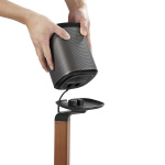 Nedis Speakerbeugel | Geschikt voor: Sonos® One SL™ / Sonos® One™ / Sonos® PLAY:1™ | Standaard | 10 kg | Vast | Hout / Metaal | Bruin / Zwart