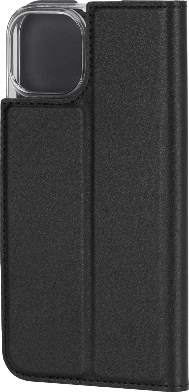 FoneKit BookCase skyddsfodral, iPhone 15, svart FoneKit BookCase skyddsfodral, iPhone 15, svart