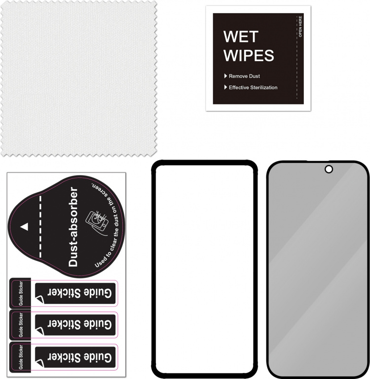 FoneKit Privacy+ Volledig gehard glas, iPhone 15 Pro Max