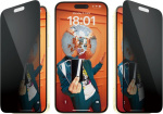 PanzerGlass Privacy Ultra Wide Fit -skärmskydd, iPhone 15 Plus, svart ram PanzerGlass Privacy Ultra Wide Fit -skärmskydd, iPhone 15 Plus, svart ram