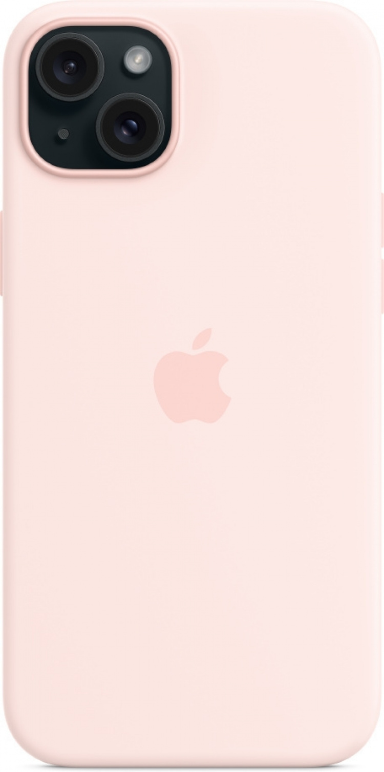 Apple iPhone 15 Plus silikonfodral med MagSafe, rosa Apple iPhone 15 Plus silikonfodral med MagSafe, rosa