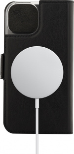 Wave BookCase - skyddsfodral, MagSafe-kompatibelt, iPhone 15, svart.