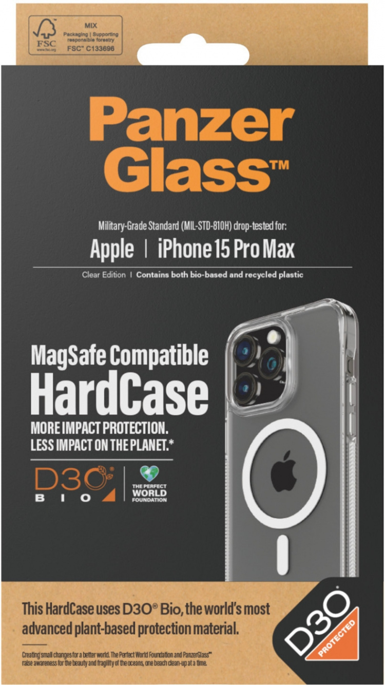 PanzerGlass HardCase med D3O -skyddsfodral, MagSafe-kompatibelt, iPhone 15 Pro Max. PanzerGlass HardCase med D3O -skyddsfodral, MagSafe-kompatibelt, iPhone 15 Pro Max.