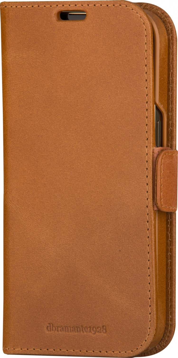 Dbramante1928 Lynge, plånbok och skyddsfodral, iPhone 15 Pro Max, brun
