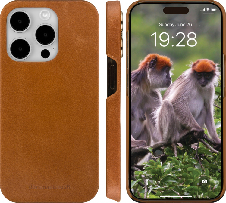 Dbramante1928 Lynge, plånbok och skyddsfodral, iPhone 15 Pro Max, brun
