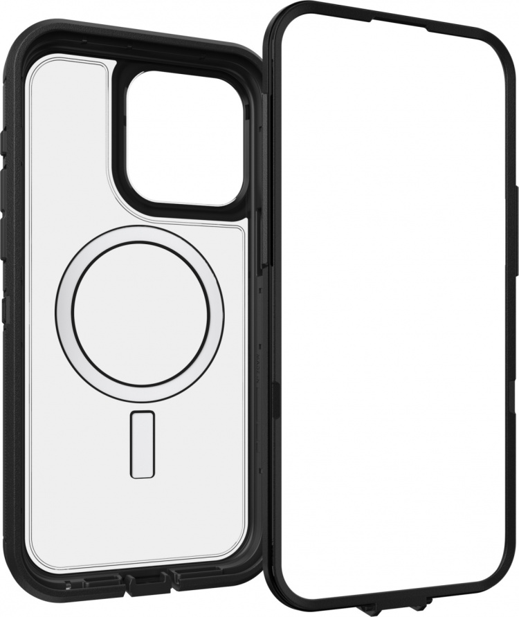 Otterbox Defender XT-skyddsfodral, iPhone 15 Pro Max, svart / transparent.