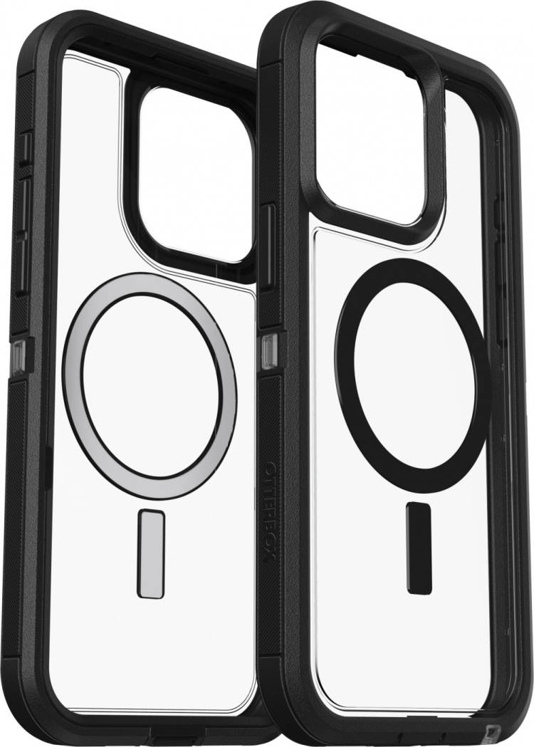 Otterbox Defender XT-skyddsfodral, iPhone 15 Pro Max, svart / transparent.