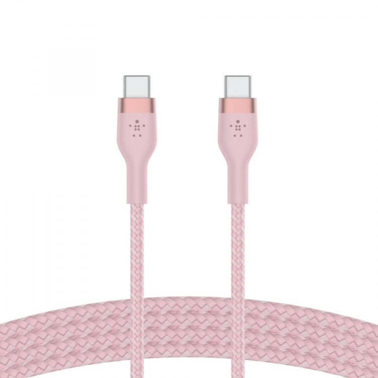Belkin BOOST CHARGE USB-C to USB-C 2.0 Braided Silicon, 2m, Pink
