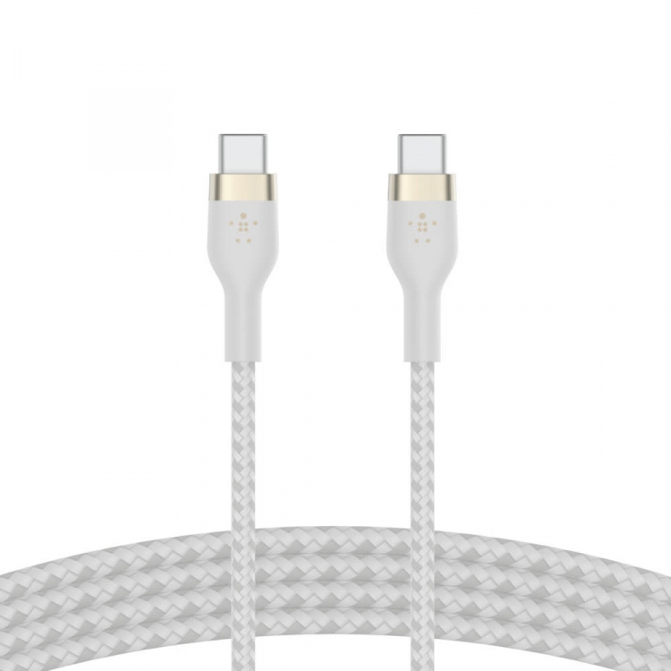 Belkin BOOST CHARGE USB-C to USB-C 2.0 Braided Silicon, 2m, White