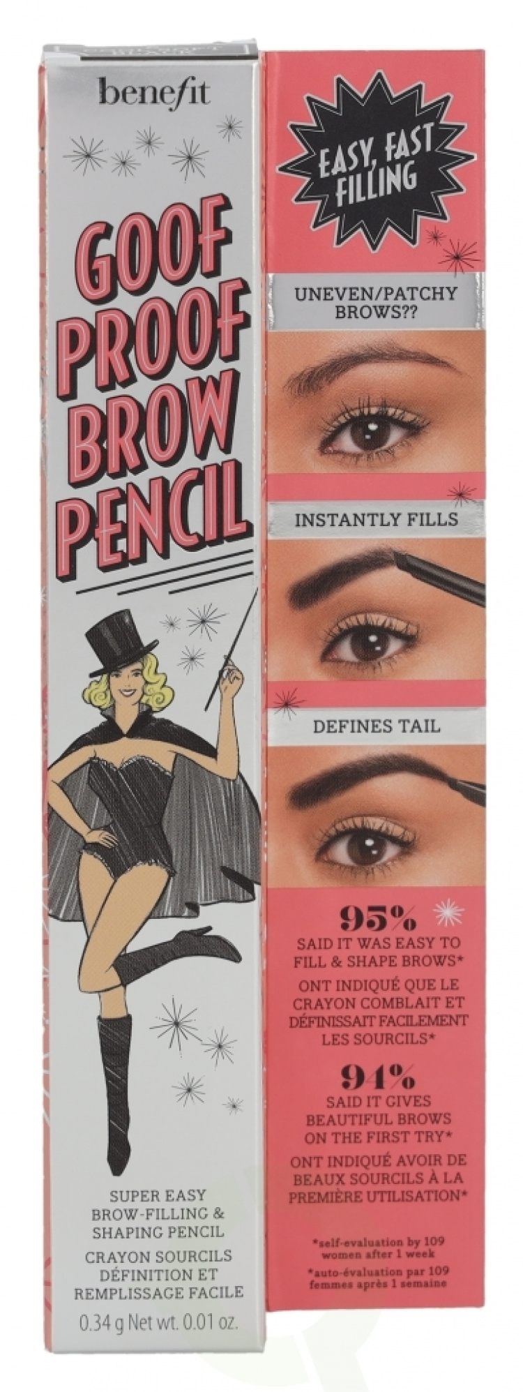 Benefit Goof Proof Brow Shaping Pencil 0.34 gr #06 Deep/12 Hour Wear/Cool Soft Black