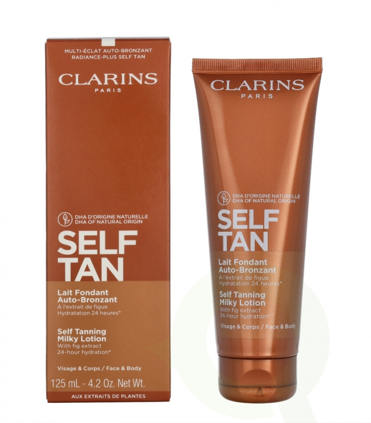 Clarins Self Tan Self Tanning Milky Lotion 125 ml Face & Body, 24-hour Hydration