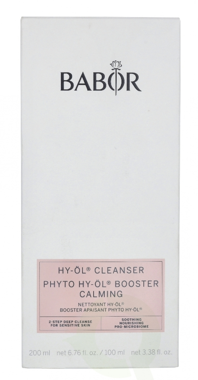 Babor Hy-Oil Cleansing Phyto Booster Calming Set 300 ml Cleansing Oil 200ml/Booster Calming 100ml - For Sensitive Skin