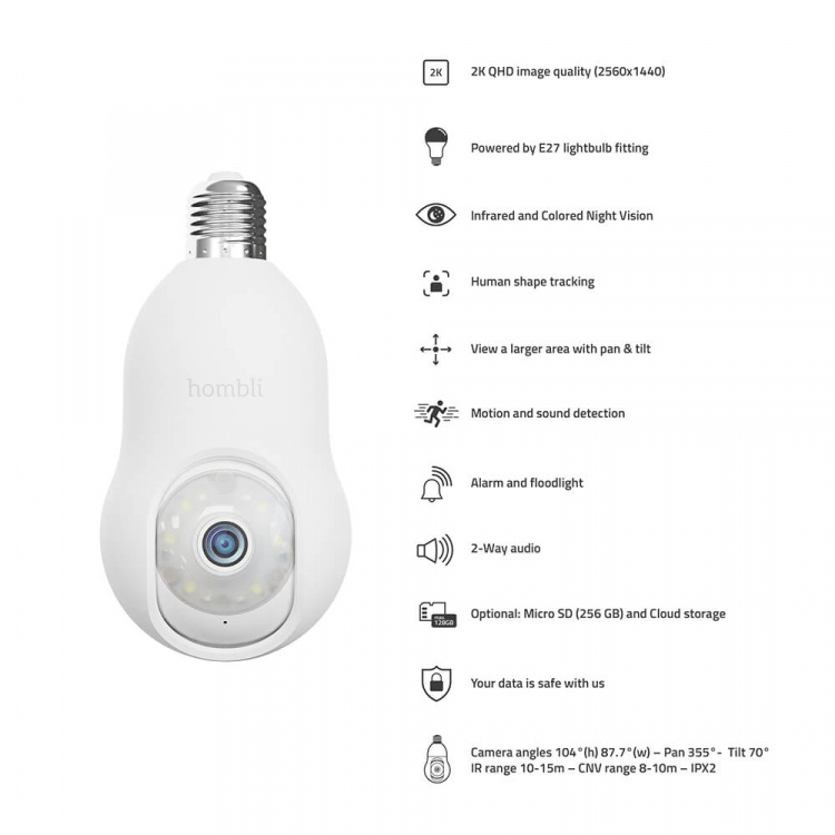 Hombli Smart Bulb Cam White