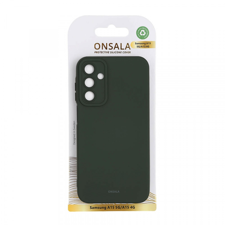 Onsala Mobilskal med Silikonkänsla Olive Green - Samsung A15 5G/A15 4G