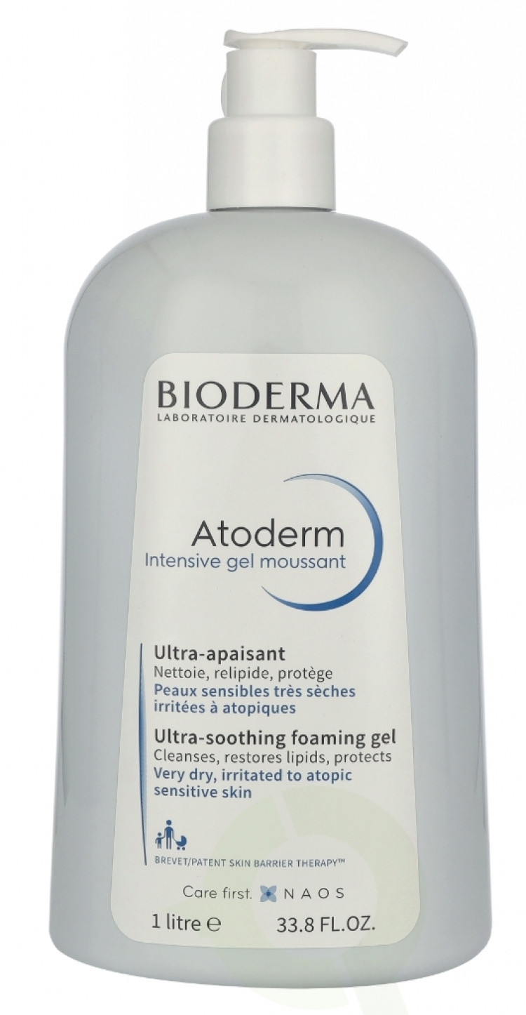 Bioderma Atoderm Intensive Gel Moussant 1000 ml Very Dry, Irritated To Atopic Sensitive Skin