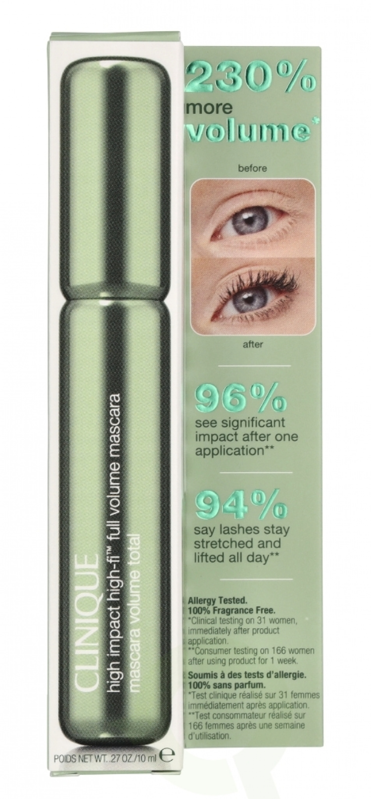 Clinique High Impact High-Fi Full Volume Mascara @ 1 piece x 10 ml #01 Black