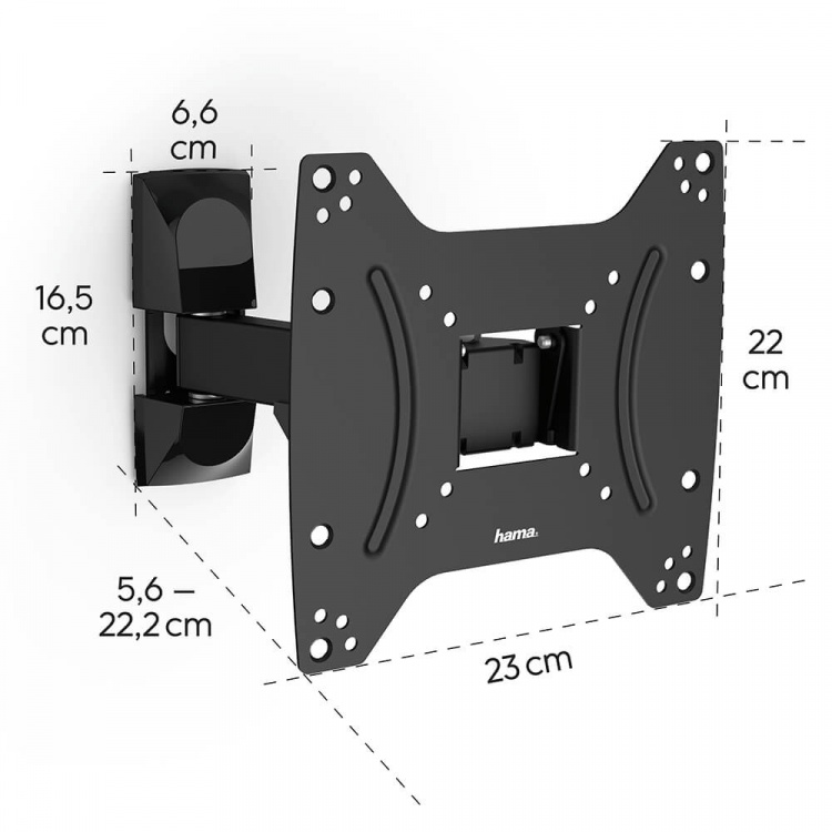 Hama TV Wall Bracket Full Motion VESA up to 200x200 48 Hama TV Wall Bracket Full Motion VESA up to 200x200 48