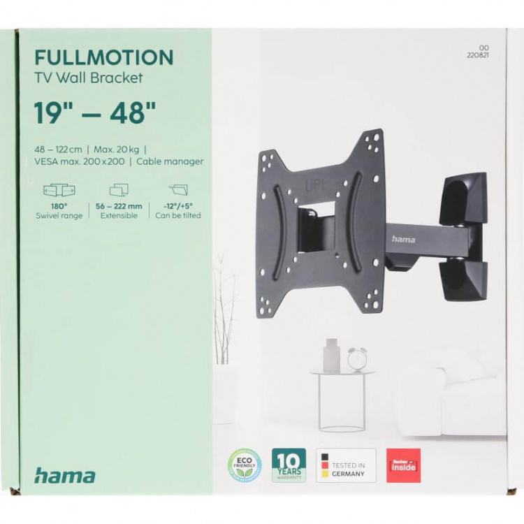 Hama TV Wall Bracket Full Motion VESA up to 200x200 48 Hama TV Wall Bracket Full Motion VESA up to 200x200 48