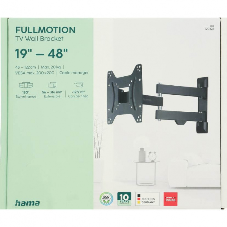Hama TV Wall Bracket Full Motion VESA up to 200x200 48