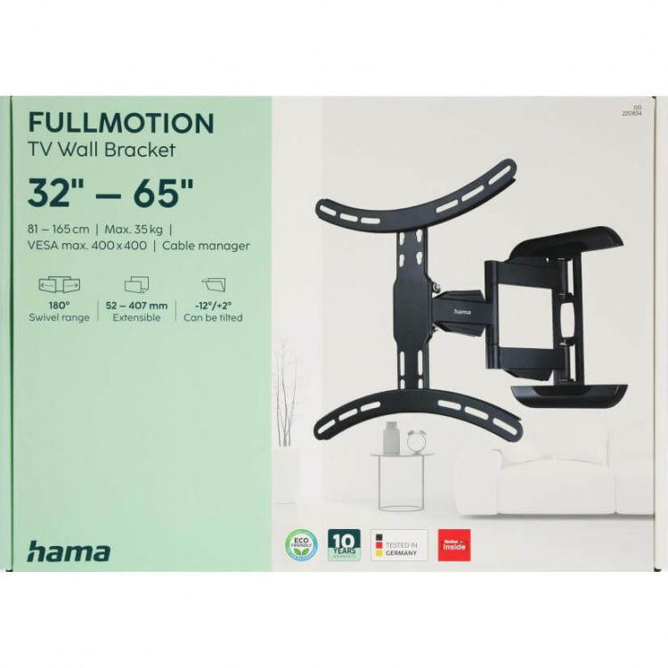 Hama TV Wall Bracket Full Motion VESA up to 400x400 65