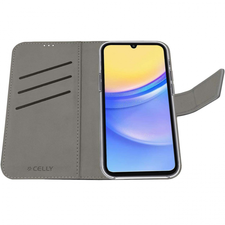 Celly Wally Wallet Case Galaxy A15 4G / A15 5G Svart