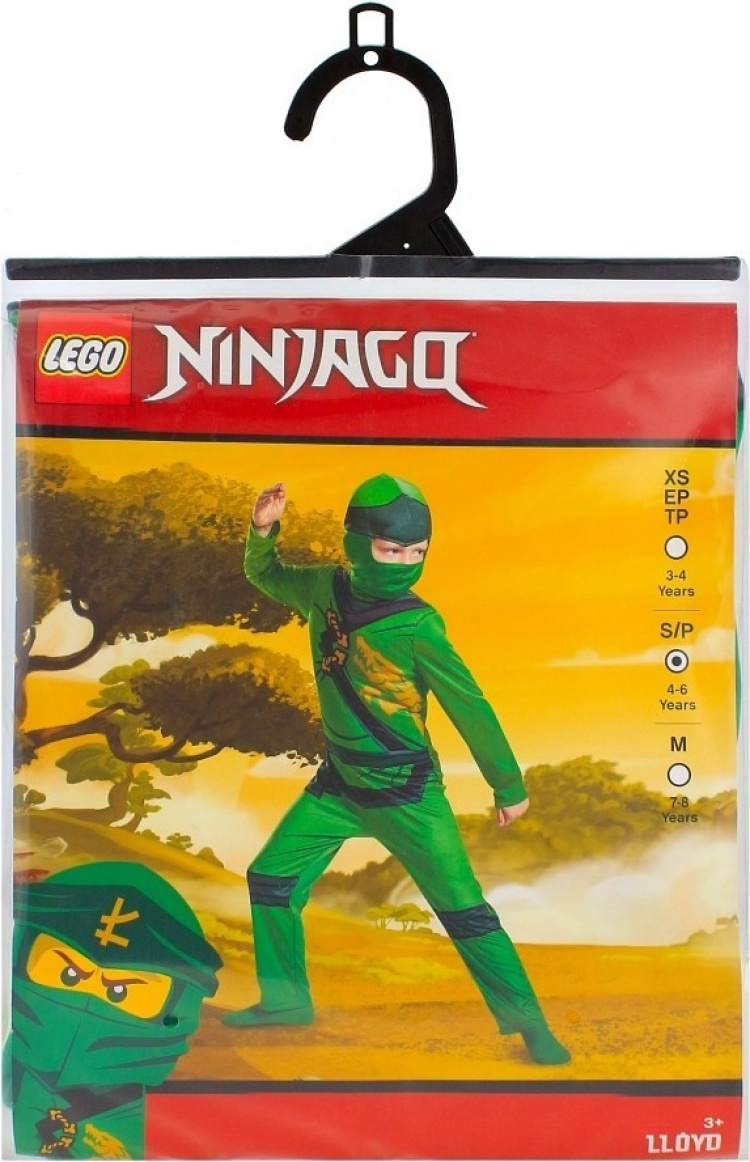 LEGO Ninjago Lloyd Kostuum, leeftijd 4-6, 109-126 cm