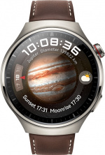 Huawei Watch 4 Pro LTE - Smartwatch, 49 mm, Brunt läderband