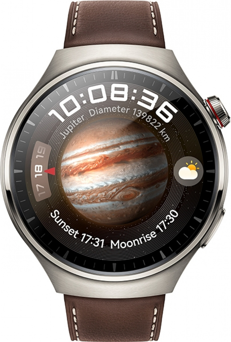 Huawei Watch 4 Pro LTE - Smartwatch, 49 mm, Brunt läderband