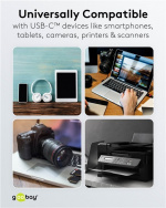 Goobay Adapter USB-C™ till USB-C™ 90°, svart USB-C™ uttag > USB-C™ plugg Goobay Adapter USB-C™ till USB-C™ 90°, svart USB-C™ uttag > USB-C™ plugg